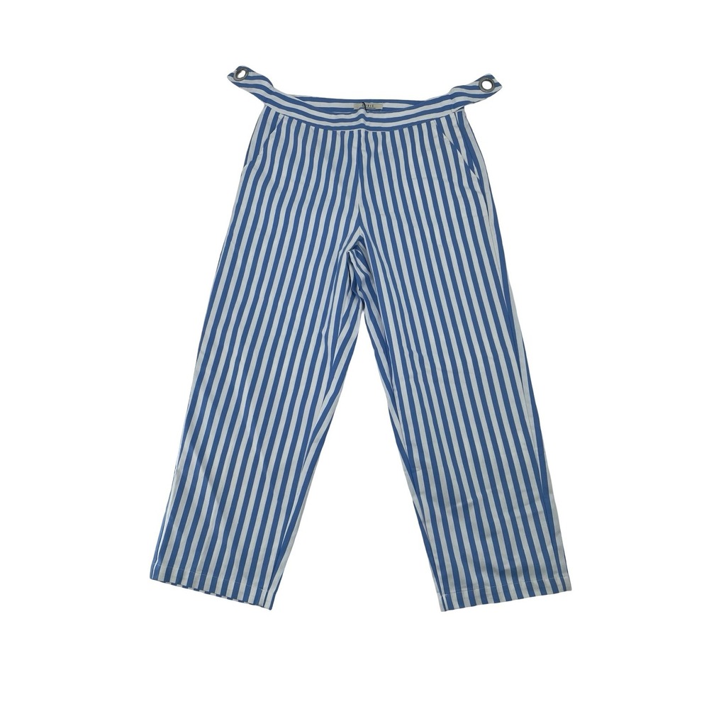 Cubic Pants Striped Wide Leg Straight L Sky Blue New with Imperfections